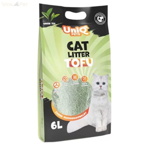 UNIQ Pets Tofu Zöld Tea illatú macskaalom 6 l/2,5 kg