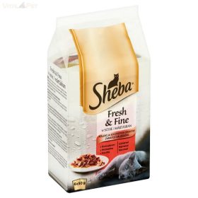   Sheba 6x50 g alutasakos eledel macskáknak Húsos válogatás
