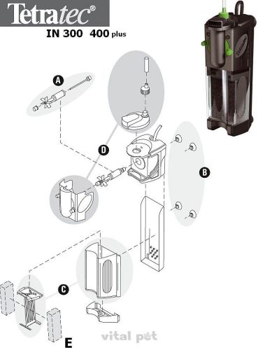 TetraTec IN 300 Plus belső szűrő (10-40 l) (150-300 l/h) (174870)