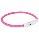 TRIXIE világító nyakörv USB tölthetőséggel (Pink, M-L 45 cm/ø 7 mm)