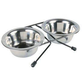 TRIXIE fém tál szett lábakon 2 db-os 0,45 l