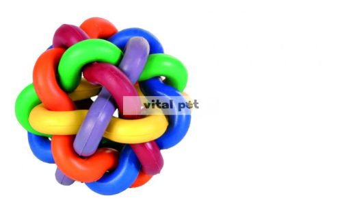 TRIXIE kutyajáték színes fonott gumilabda kicsi
