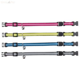   TRIXIE 41673 textil nyakörv csengős, fényvisszaverős dupla csatt