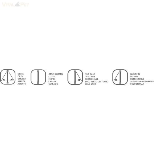 TRIXIE cica ajtó 4 állású fehér 20x22cm (15,5x14-es belső méret - macska ajtó )