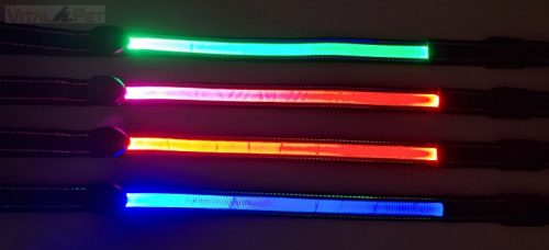 Állítható hosszúságú világító póráz Kék