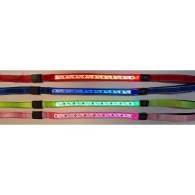 Állítható hosszúságú mintás világító póráz Piros