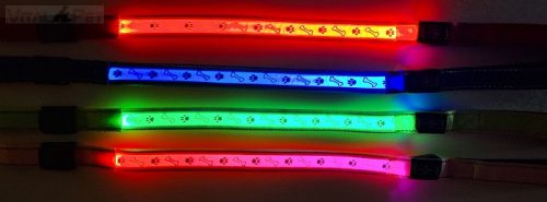 Állítható hosszúságú mintás világító póráz Zöld