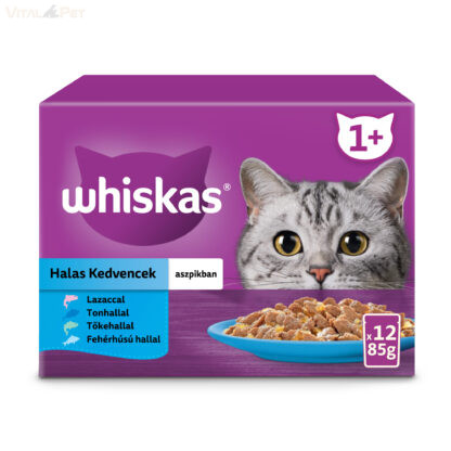 Whiskas 12 pack adult halas válogatás aszpikban 12x85 g