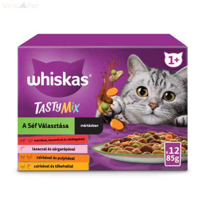 Whiskas 12 pack Tasty Mix Chef's choice mártásban 12x85 g 