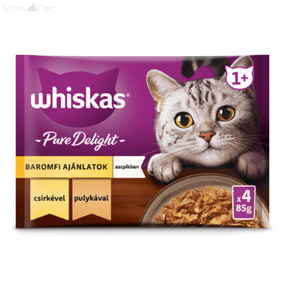 Whiskas 4 pack adult Pure Delight baromfi aszpikban 4x85g