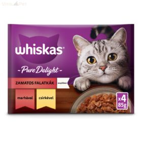  Whiskas 4 pack adult Pure Delight marha-baromfi aszpikban 4x85g