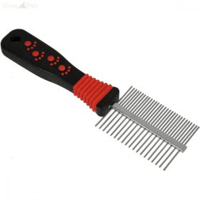 Kétoldalas fésű kisállatoknak műanyag 20x5cm