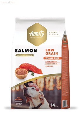 Image of Amity Hypoallergen száraz kutyatáp Adult 14 kg SALMON/ lazac