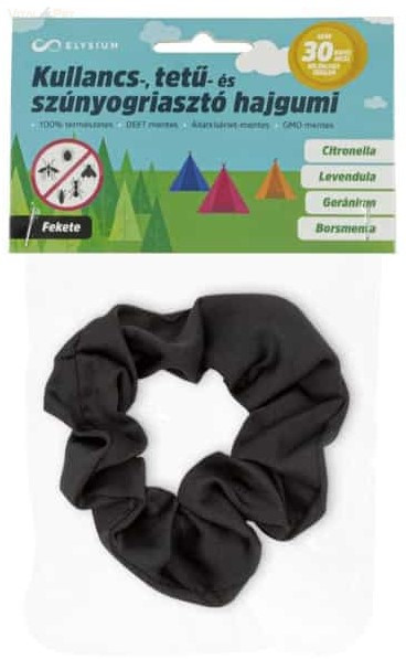 Image of Elysium kullancs, tetű és szúnyogriasztó szatén hajgumi fekete