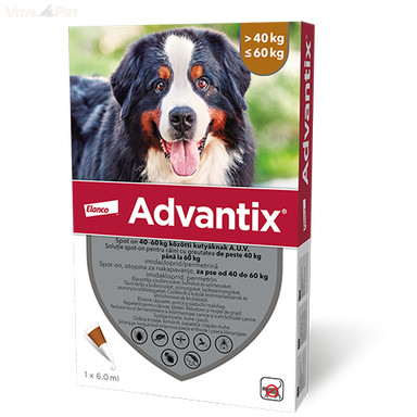 Image of Advantix® 4 db spot on 40-60 kg közötti kutyáknak 4x6 ml