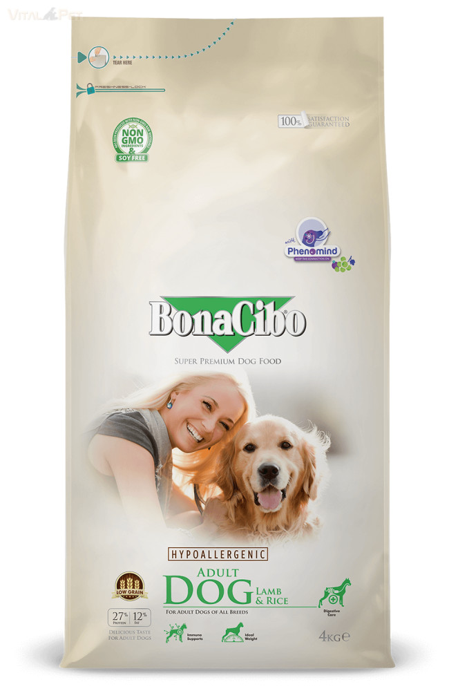 Image of BonaCibo Dog Adult Hypoallergén 15 kg Lamb &amp; Rice szardellával