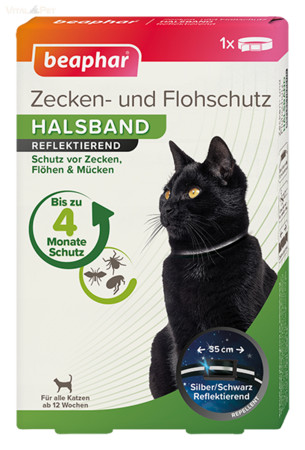 Image of Beaphar gyógynövényes fényvisszaverő nyakörv macskáknak 35 cm