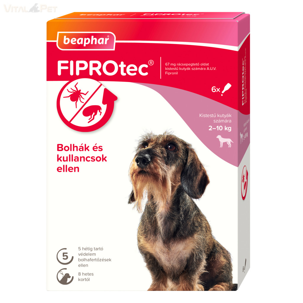 Image of Beaphar FIPROtec SpotOn S kistestű kutyáknak (2-10kg) 6db