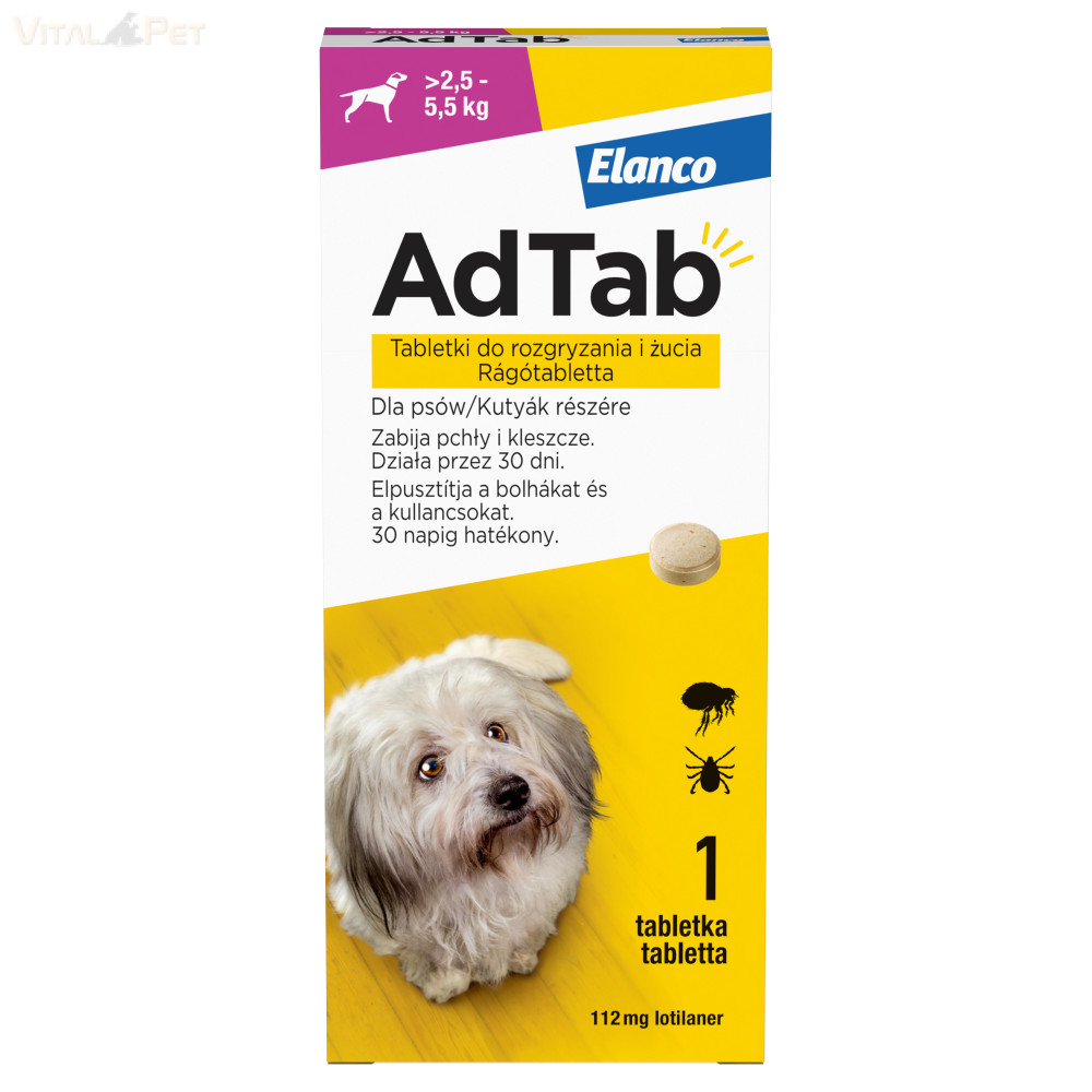 Image of AdTab™ rágótabletta kutyák részére 112 mg (2,5-5,5 kg testsúly) 1db
