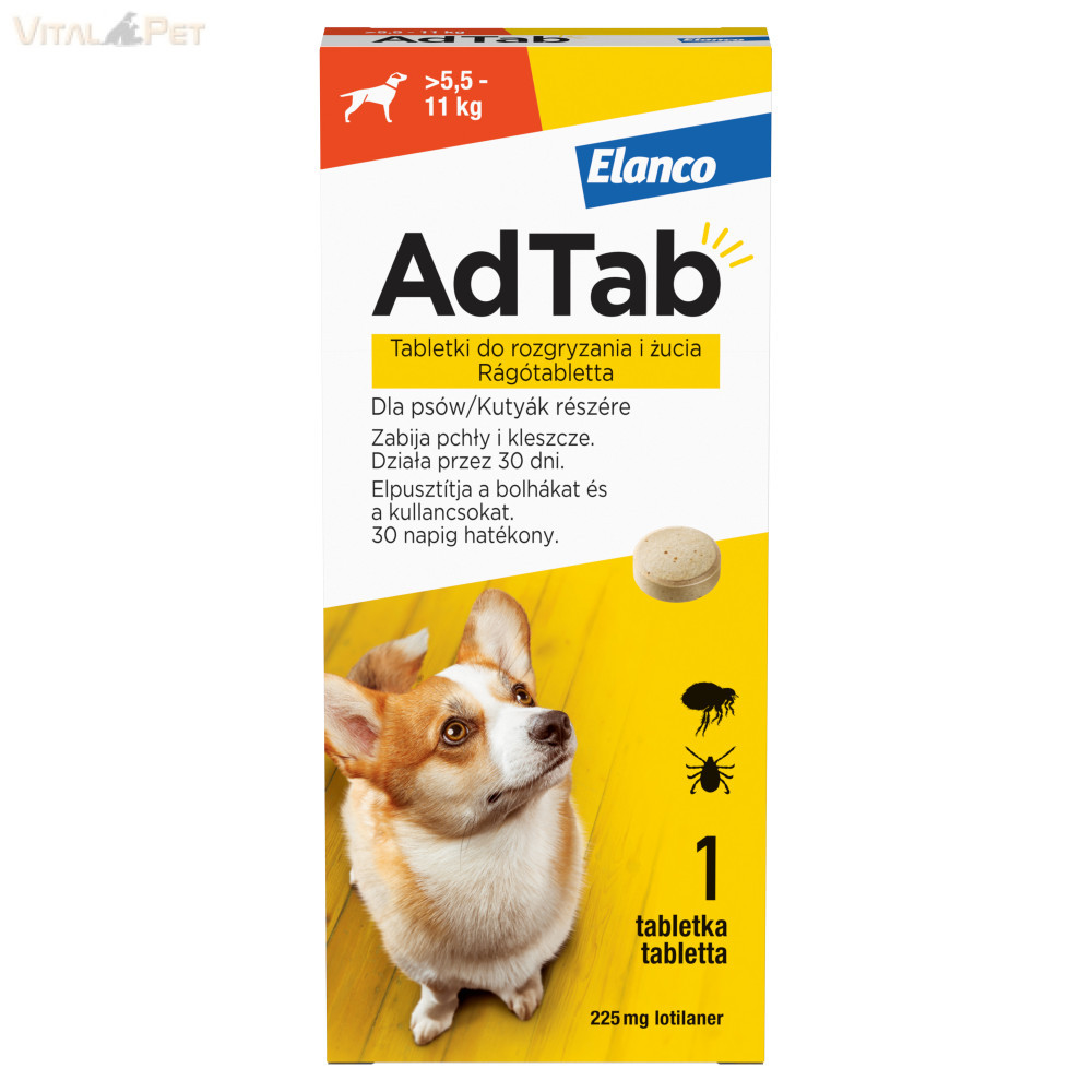 Image of AdTab™ rágótabletta kutyák részére 225 mg (5,5-11 kg testsúly) 3db