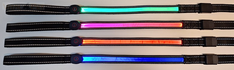 Image of Állítható hosszúságú világító póráz Piros